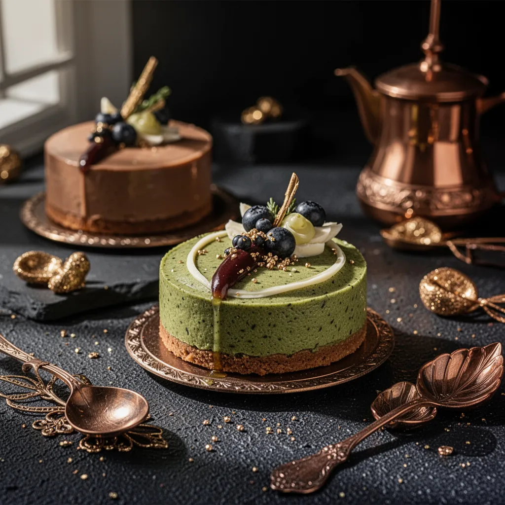 Desserts végétaux élégants à base de lait de coco et fruits frais